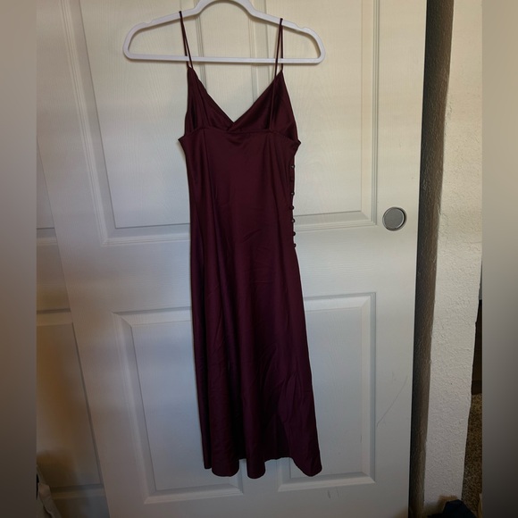 Forever 21 maroon button accent midi dress - Picture 4 of 4